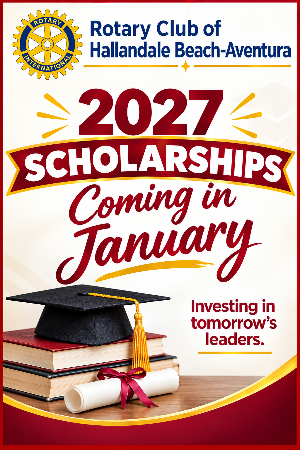 2027 Rotary Club HBA Scholarships (Coming in January)